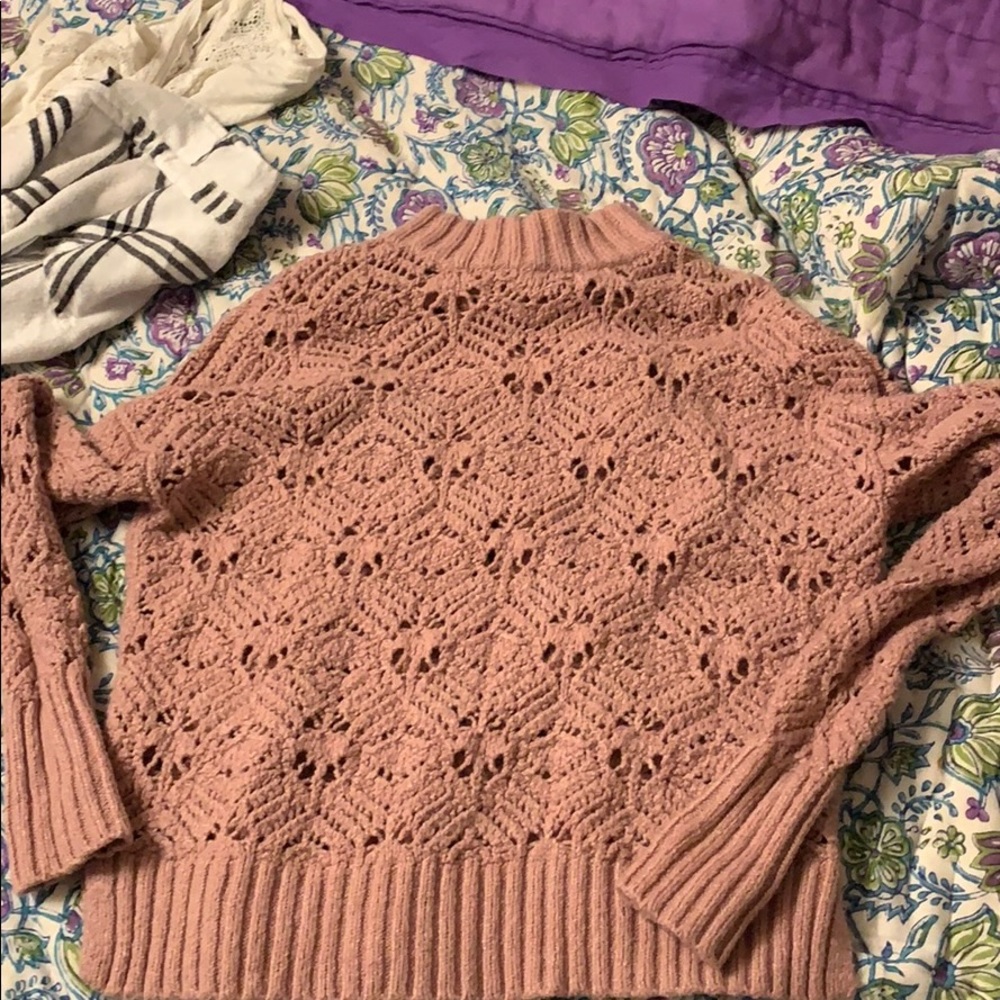 Blush pink knit sweater